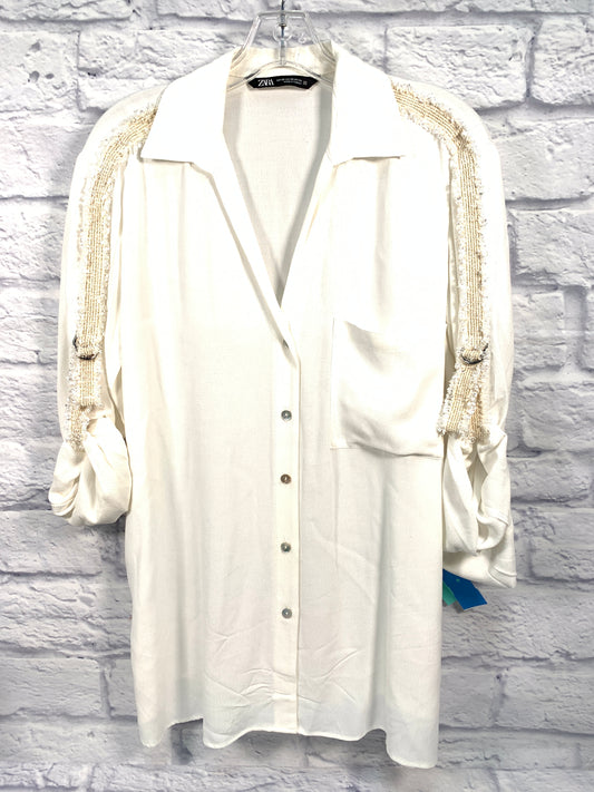 Blouse Long Sleeve By Zara  Size: Xs
